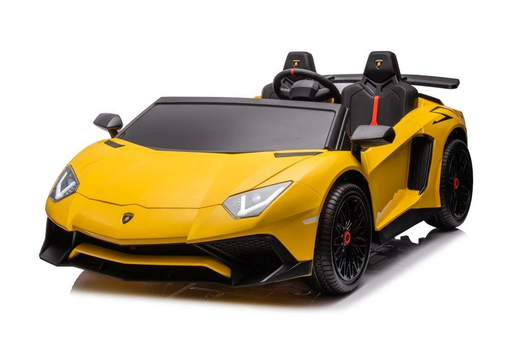 Lean Cars Dvivietis vaikiškas elektromobilis Lamborghini XXL, geltonas