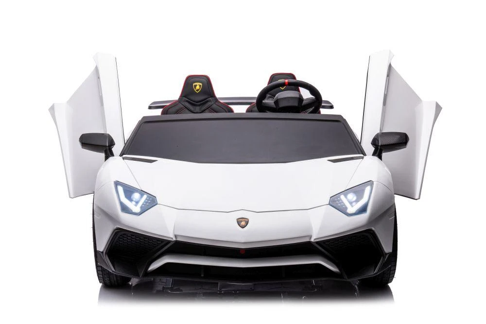 Lean Cars Dvivietis vaikiškas elektromobilis Lamborghini XXL, baltas