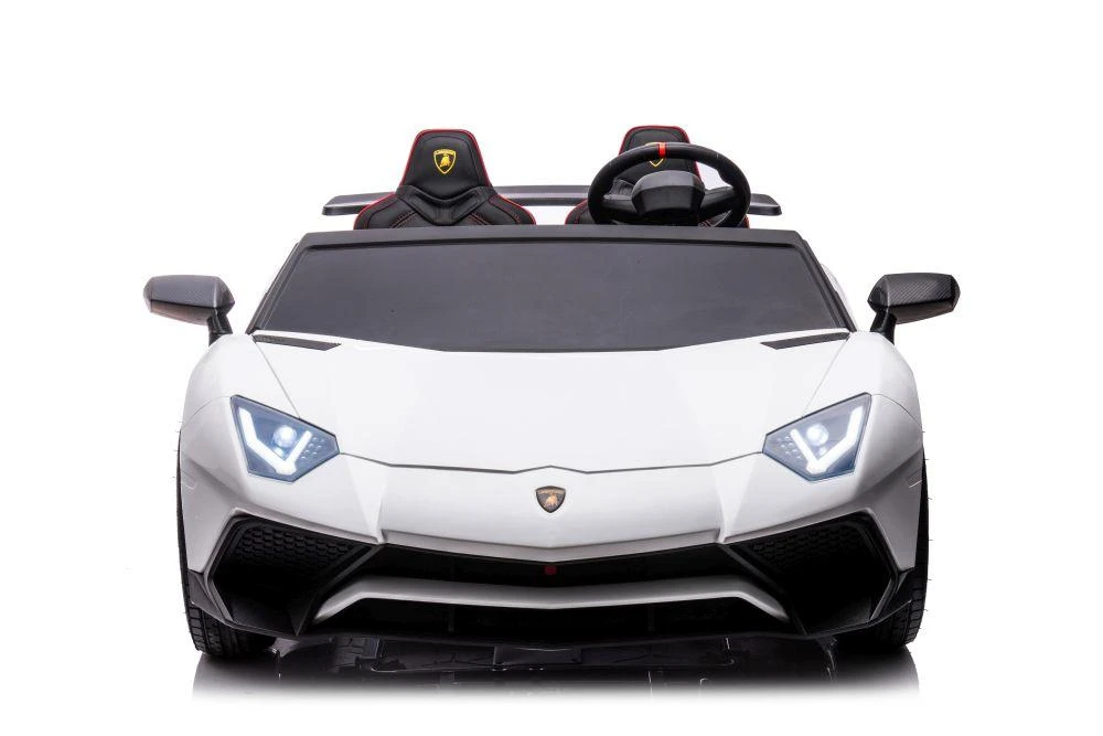 Lean Cars Dvivietis vaikiškas elektromobilis Lamborghini XXL, baltas