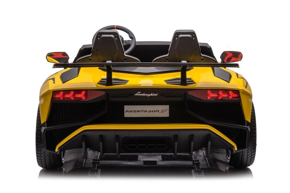 Lean Cars Dvivietis vaikiškas elektromobilis Lamborghini XXL, geltonas