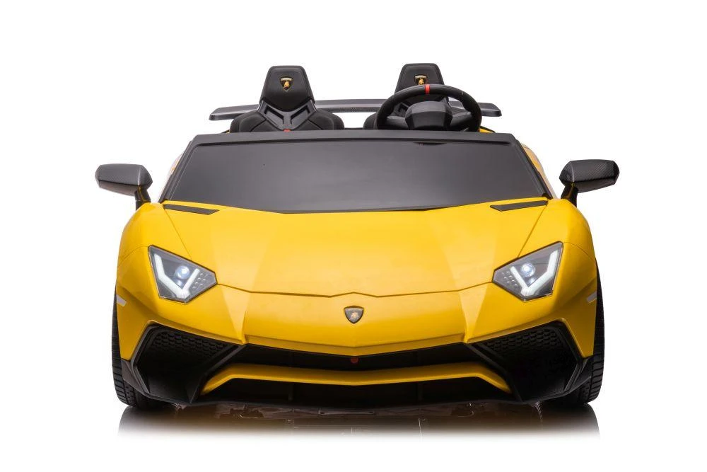 Lean Cars Dvivietis vaikiškas elektromobilis Lamborghini XXL, geltonas