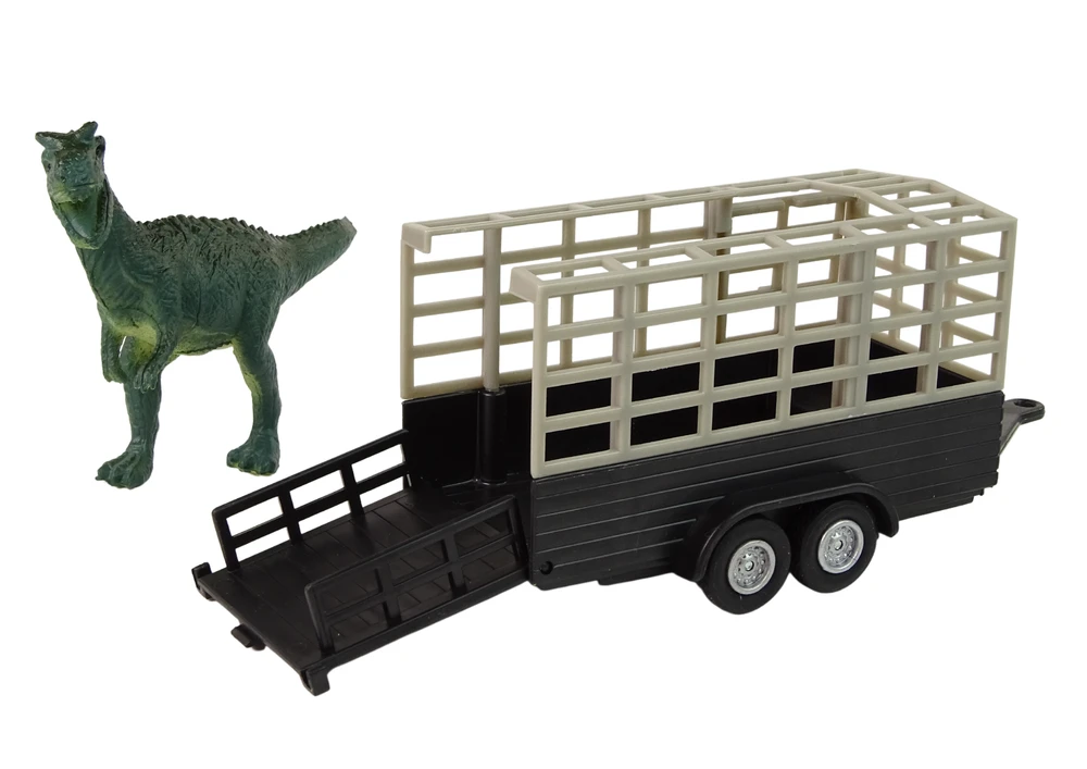 Lean Cars Automobilis Land Rover su transporteriu Dinosaur Metal 520178