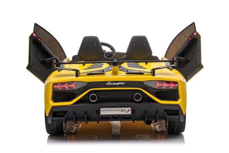 Dvivietis vaikiškas elektromobilis Lean Cars Lamborghini Aventador SX2028, geltonas