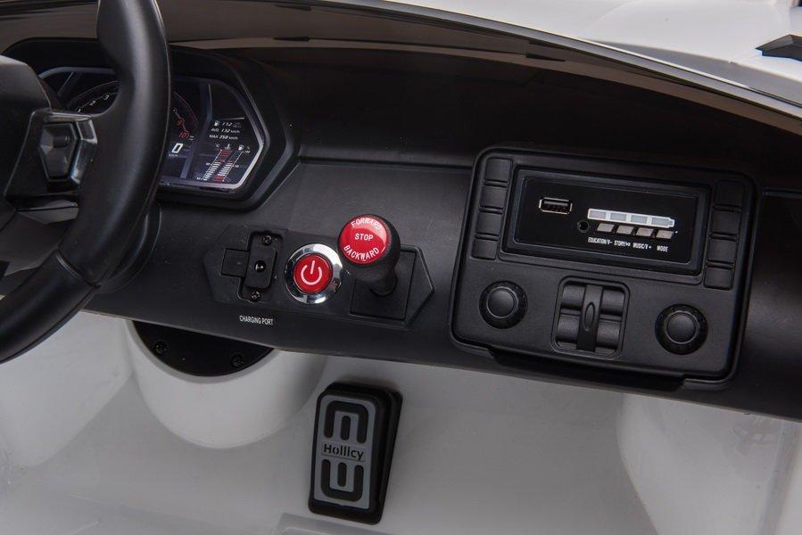 Dvivietis vaikiškas elektromobilis Lean Cars Lamborghini Aventador SX2028, geltonas