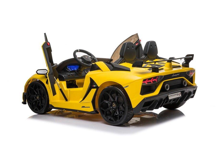 Dvivietis vaikiškas elektromobilis Lean Cars Lamborghini Aventador SX2028, geltonas