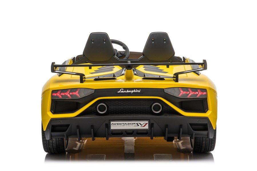 Dvivietis vaikiškas elektromobilis Lean Cars Lamborghini Aventador SX2028, geltonas