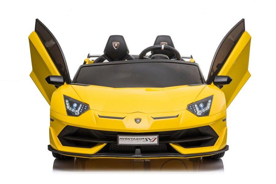 Dvivietis vaikiškas elektromobilis Lean Cars Lamborghini Aventador SX2028, geltonas