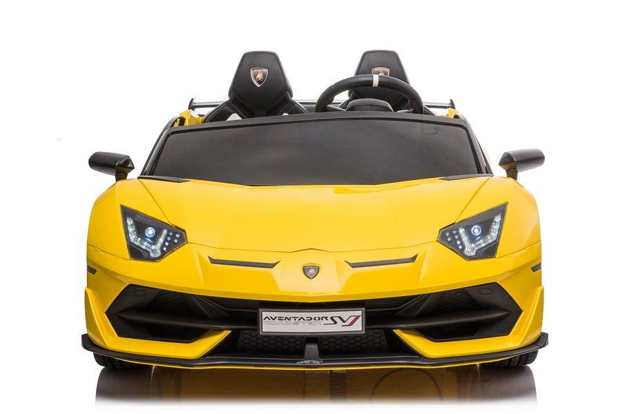 Dvivietis vaikiškas elektromobilis Lean Cars Lamborghini Aventador SX2028, geltonas