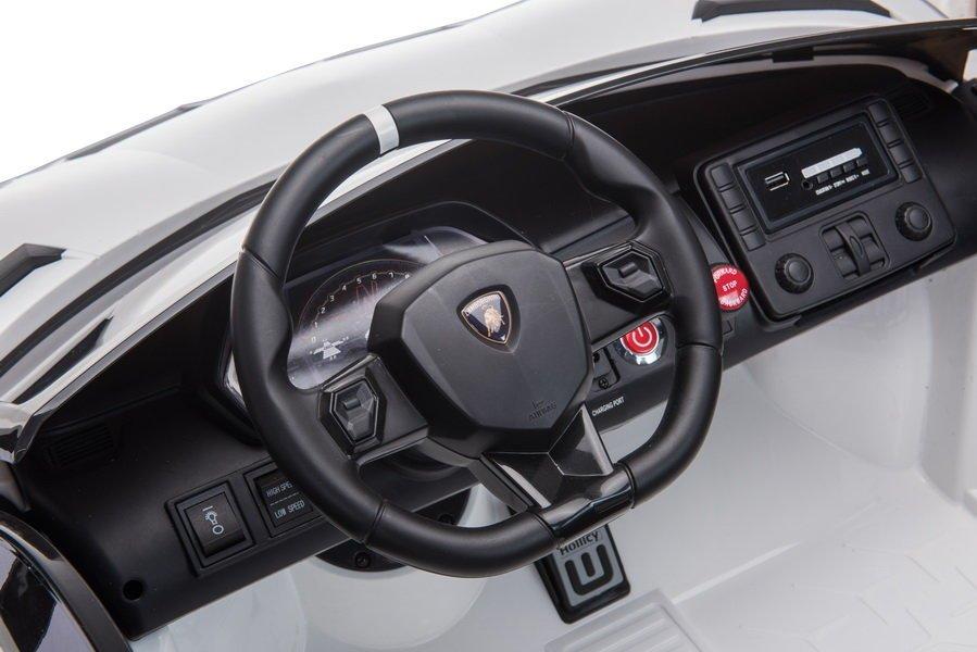 Dvivietis vaikiškas elektromobilis Lean Cars Lamborghini Aventador SX2028, geltonas