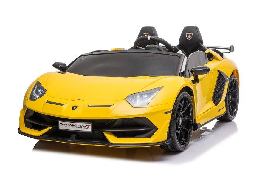 Dvivietis vaikiškas elektromobilis Lean Cars Lamborghini Aventador SX2028, geltonas