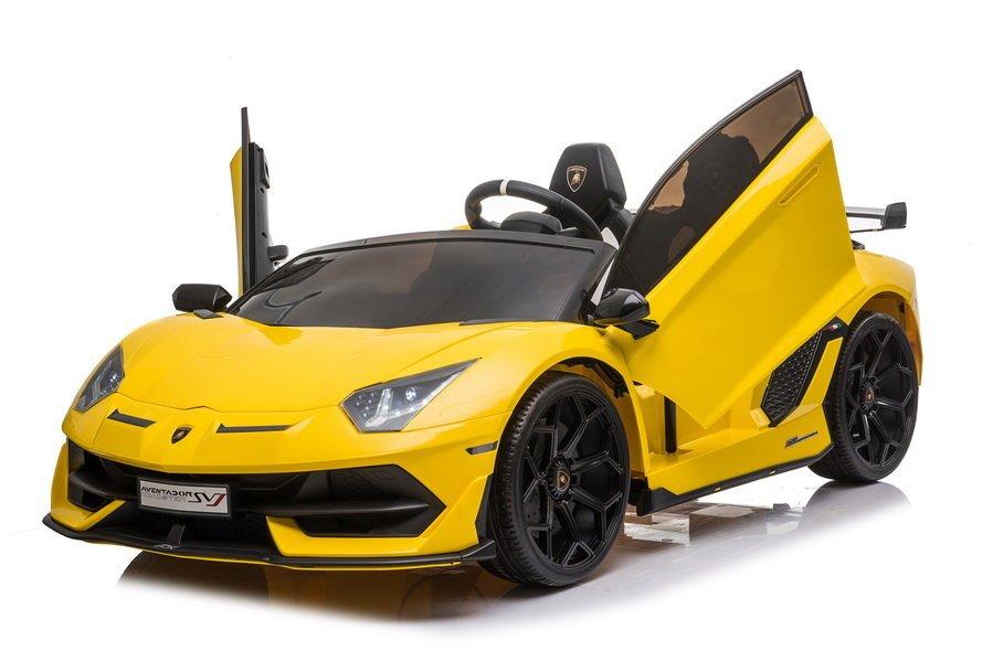 Dvivietis vaikiškas elektromobilis Lean Cars Lamborghini Aventador SX2028, geltonas