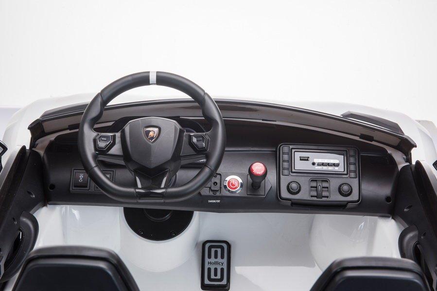 Dvivietis vaikiškas elektromobilis Lean Cars Lamborghini Aventador SX2028, geltonas