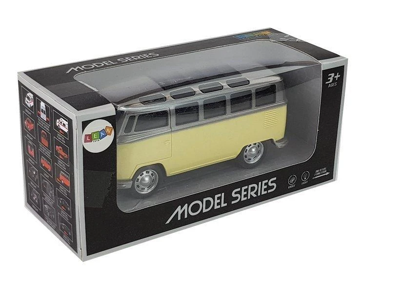 Lean Cars Geltonas autobusiukas su pavara ir garsais