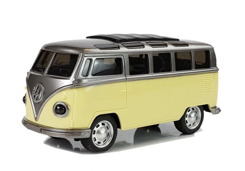 Lean Cars Geltonas autobusiukas su pavara ir garsais