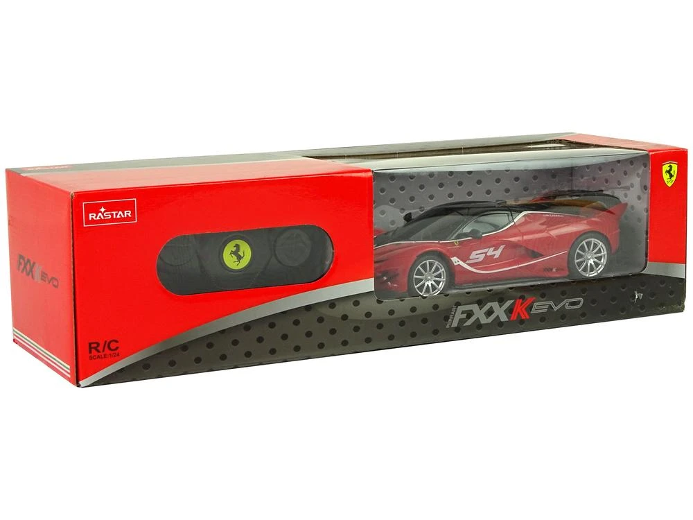 Radijo bangomis valdomas automobilis Ferrari raudonas