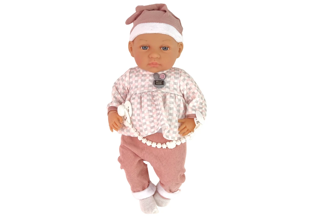 Lean Toys Lėlė kūdikis 46 cm su rožiniais drabužiais