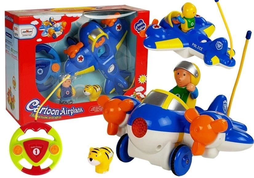 Lean Toys Nuotoliniu būdu valdomas lėktuvas mėlynas