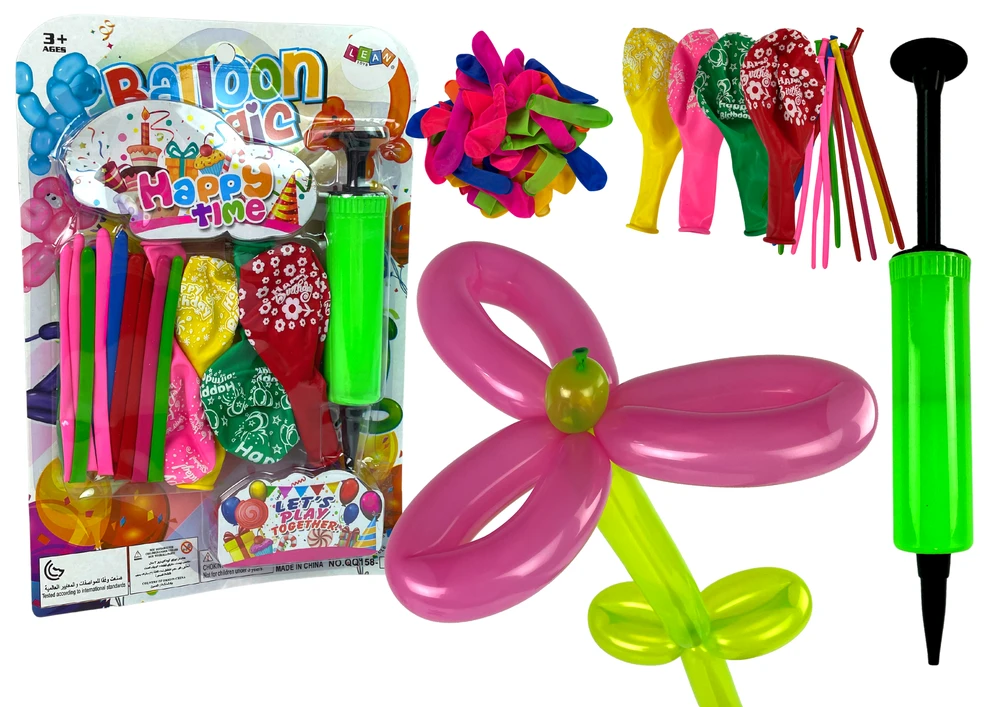 Lean Toys Balionų rinkinys su infliatoriumi