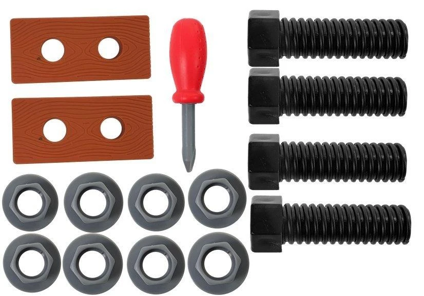 Lean Toys Žaislinis dirbtuvių įrankių rinkinys su dviem aukštais ir akumuliatoriniu gręžtuvu