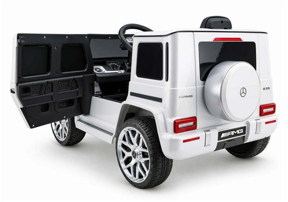 Lean Cars Elektrinis automobilis Mercedes G63 baltas