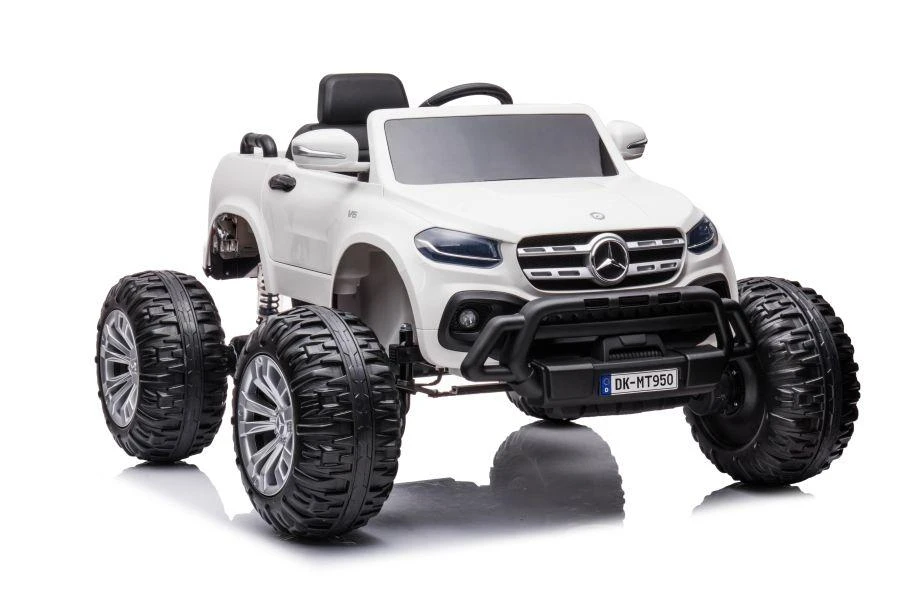 Lean Cars Vienvietis vaikiškas elektromobilis Mercedes DK-MT950 4x4, baltas