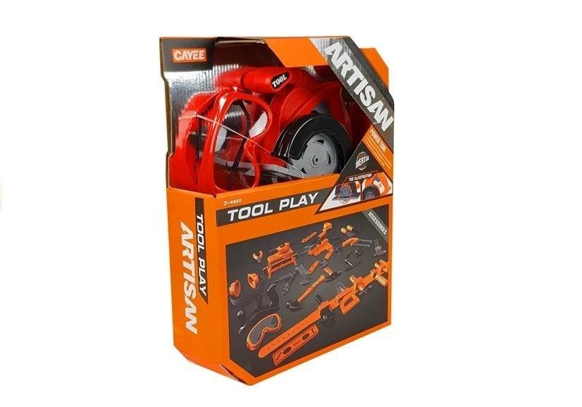 Lean Toys Vaikiškas meistro įrankių rinkinys su diskiniu pjūklu