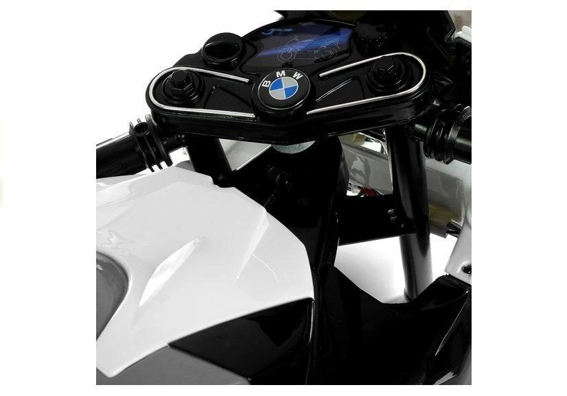Lean Cars Akumuliatorinis motociklas vaikams BMW S1000RR, sidabrinės spalvos