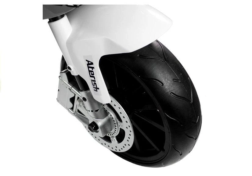 Lean Cars Akumuliatorinis motociklas vaikams BMW S1000RR, sidabrinės spalvos