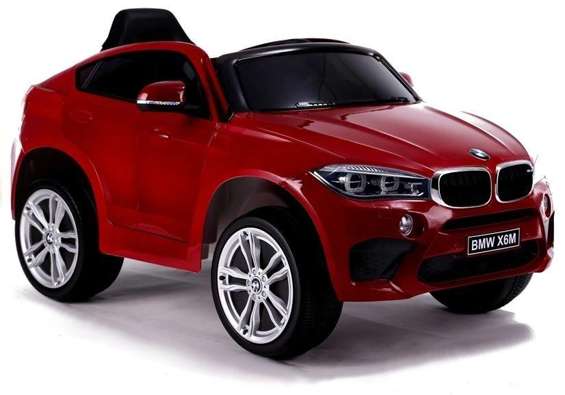 Lean Cars Vaikiškas elektrinis visureigis BMW X6M, nudažytas raudonai