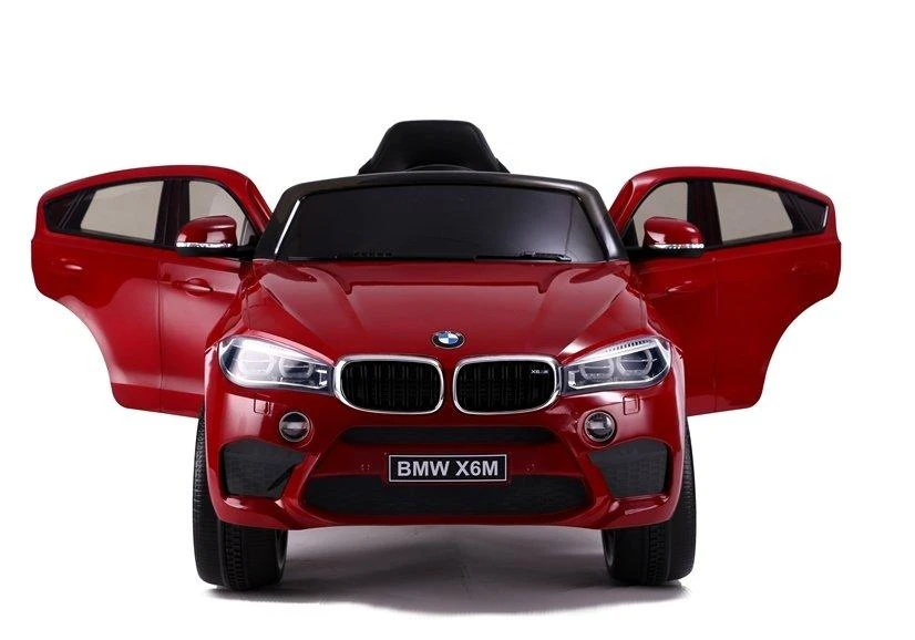 Lean Cars Vaikiškas elektrinis visureigis BMW X6M, nudažytas raudonai