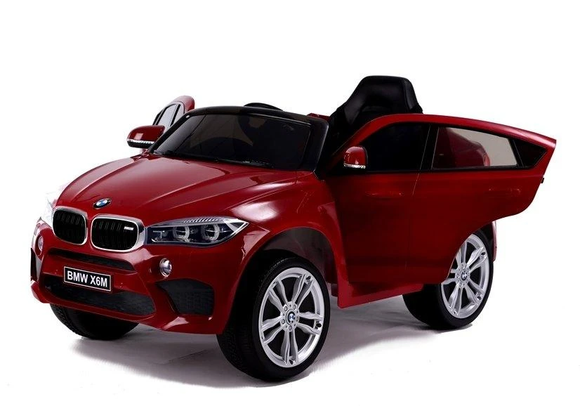 Lean Cars Vaikiškas elektrinis visureigis BMW X6M, nudažytas raudonai