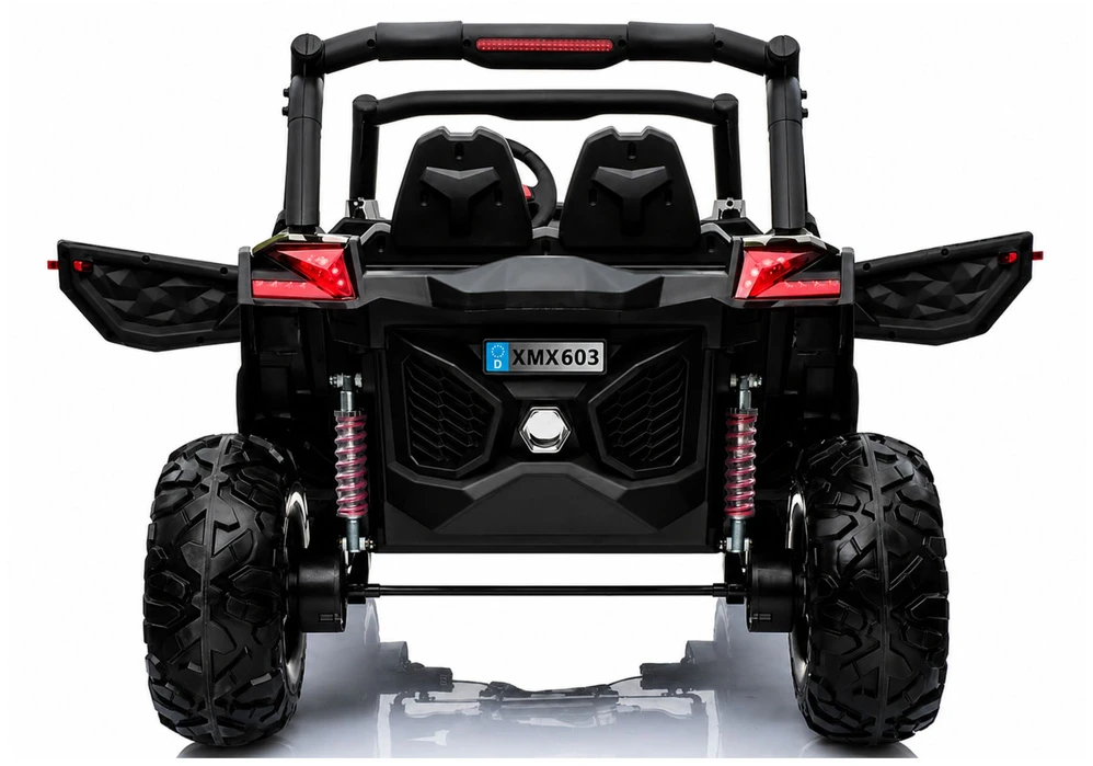 Lean Cars Dvivietis vaikiškas elektromobilis Buggy XMX603, juoda/žalia