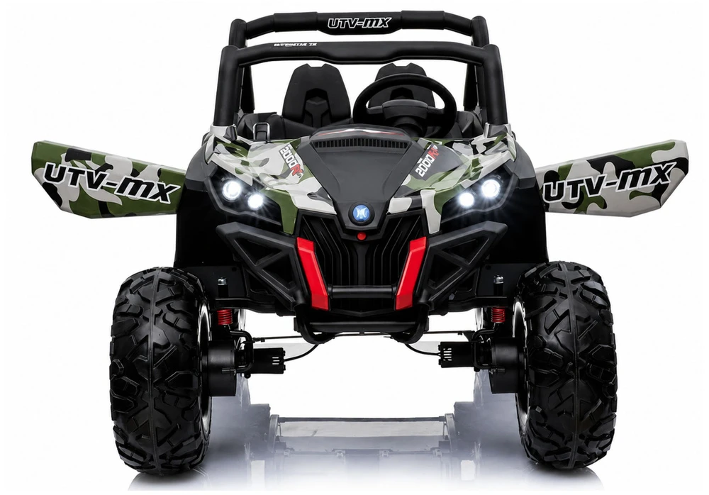Lean Cars Dvivietis vaikiškas elektromobilis Buggy XMX603, juoda/žalia