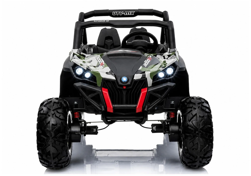 Lean Cars Dvivietis vaikiškas elektromobilis Buggy XMX603, juoda/žalia