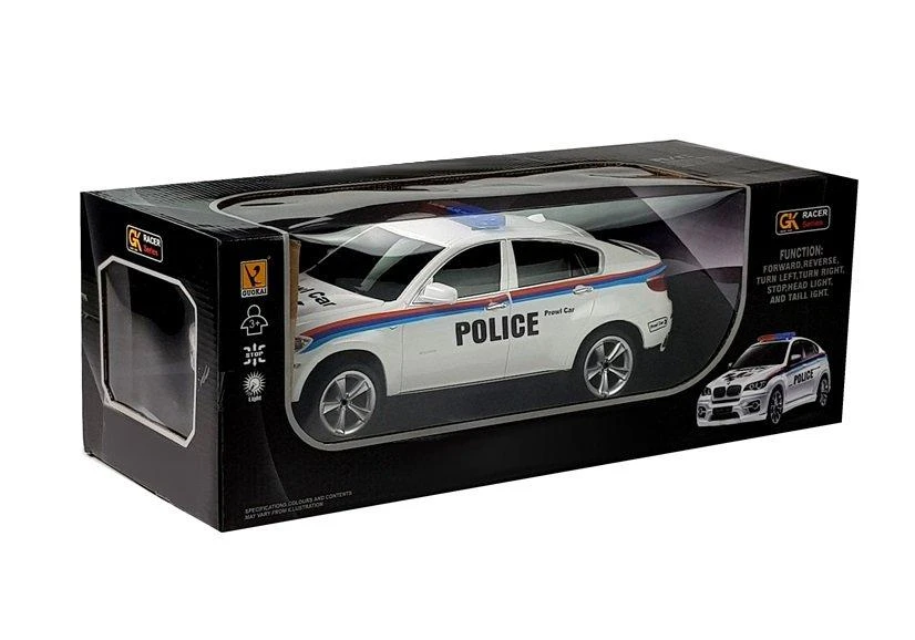 Lean Toys Policijos automobilis su nuotolinio valdymo pultu 1:14