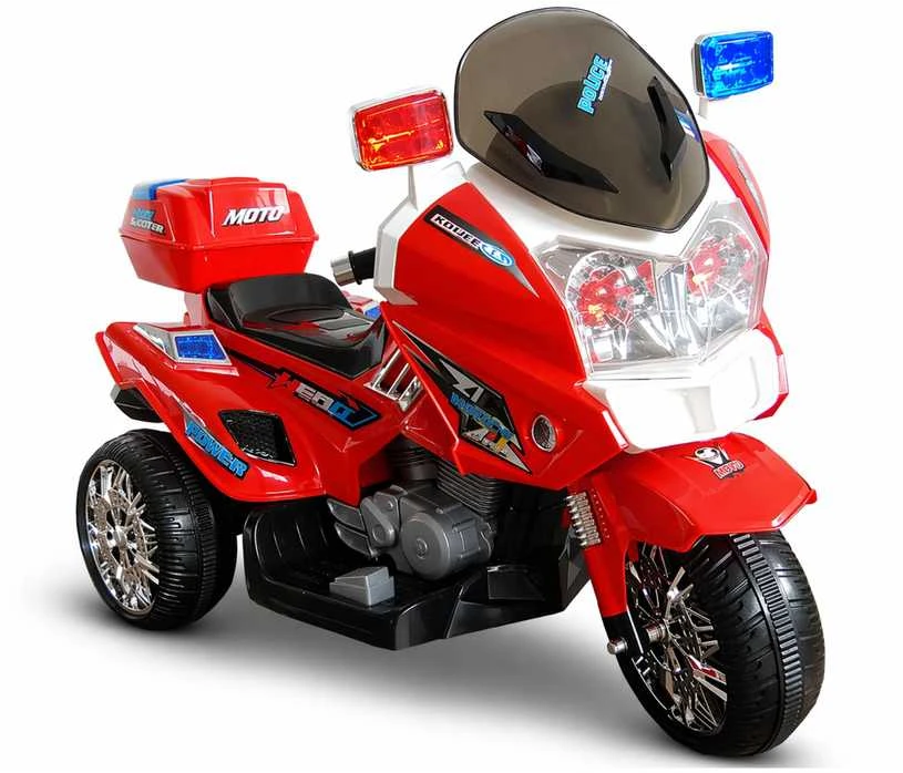 Lean Cars Ride CH815 Raudona – elektrinis važiavimas policijos motociklu
