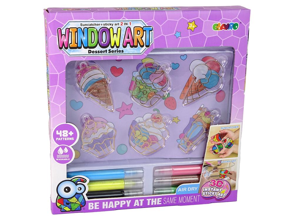Lean Cars CREAM Kūrybinis rinkinys Stained Glass Window Fusing Paint Ice Kreminis Sweets 3D
