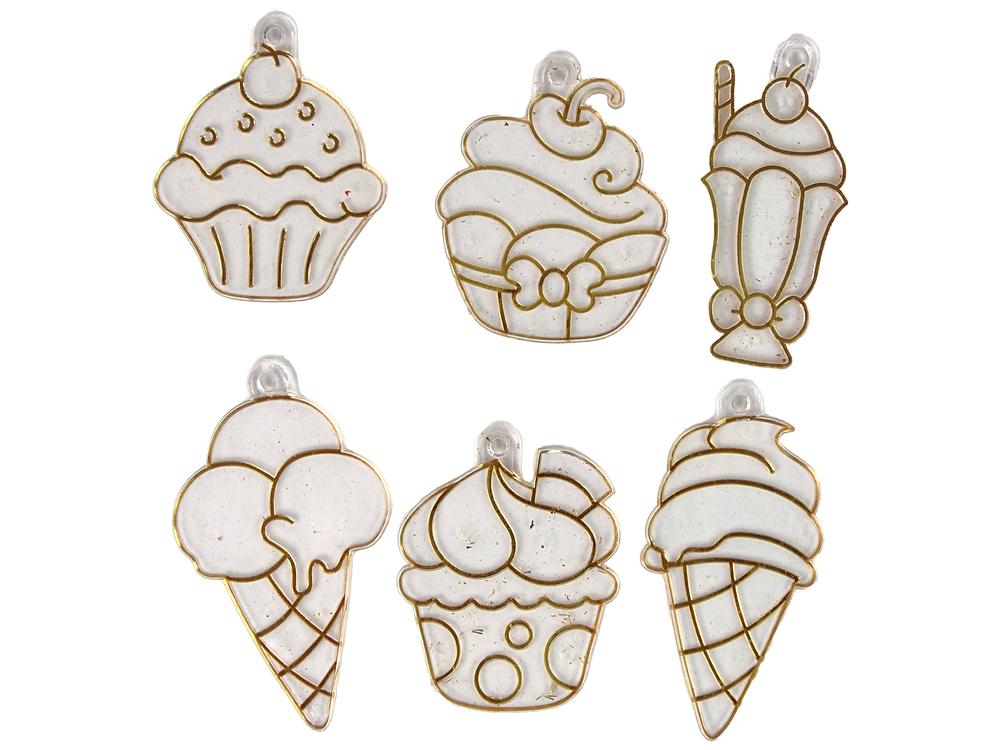 Lean Cars CREAM Kūrybinis rinkinys Stained Glass Window Fusing Paint Ice Kreminis Sweets 3D