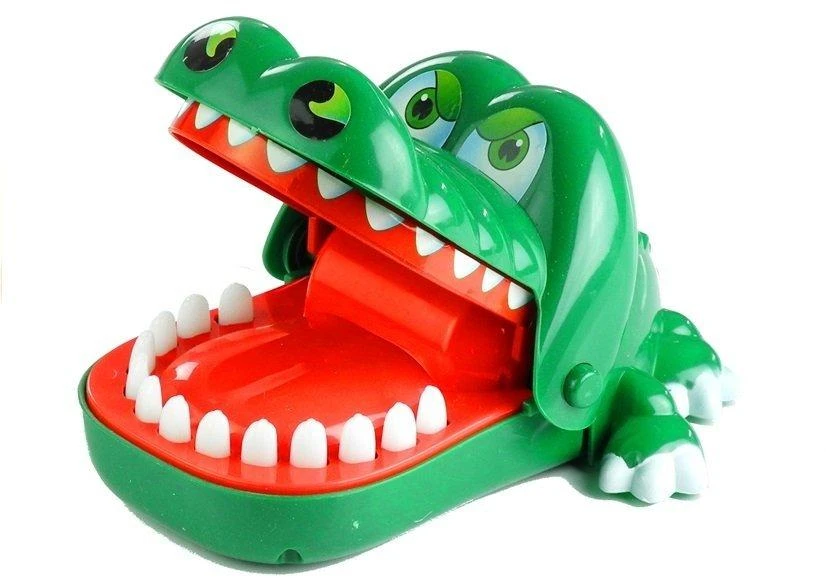 Lean Toys Žaidimas krokodilas dantistas juokingas pirštų įkandimas