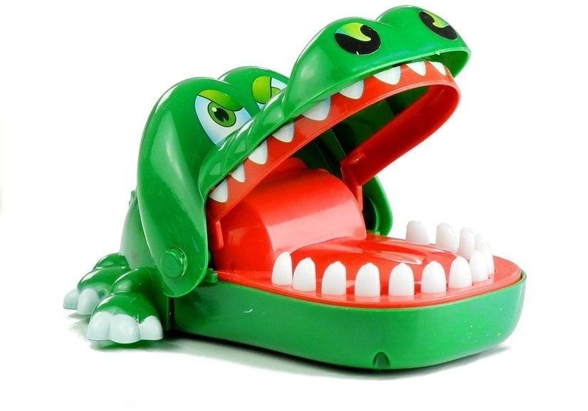 Lean Toys Žaidimas krokodilas dantistas juokingas pirštų įkandimas