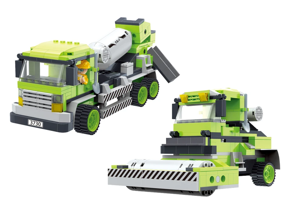 Lean Toys Statybinių mašinų konstruktorius, 369 detalės