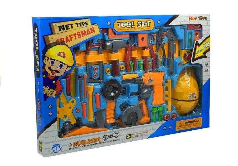 Lean Toys Vaikiškas įrankių rinkinys, 55 dalys