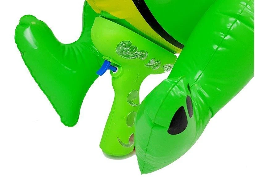 Lean Toys Didelis pripučiamas dinozauro vandens pistoletas