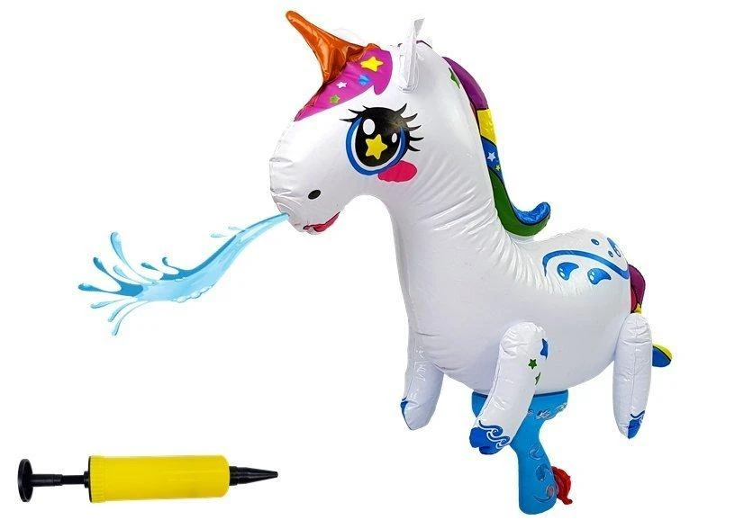 Lean Toys Pripučiamas vienaragio vandens pistoletas vaikams