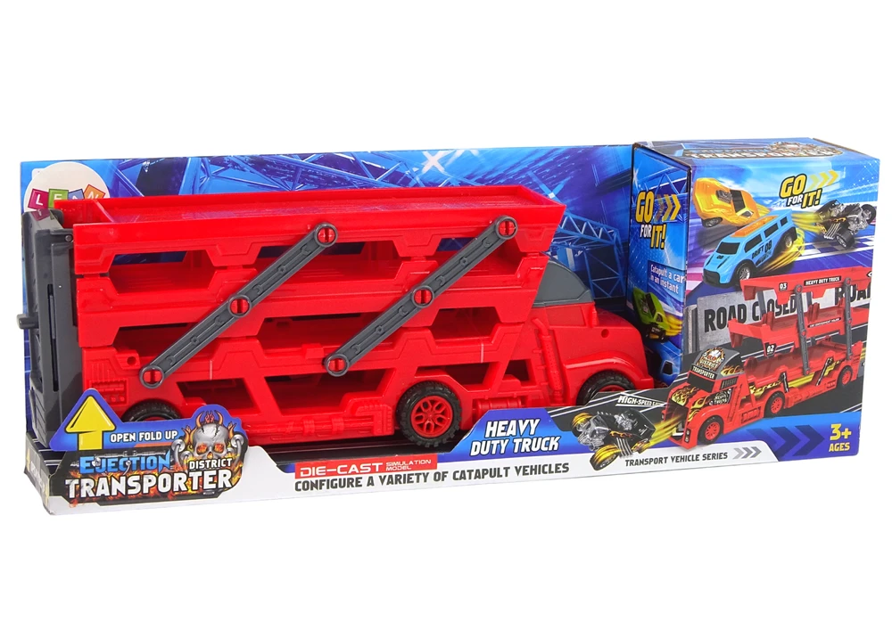 Lean Toys Trijų aukštų autovežis LeanToys