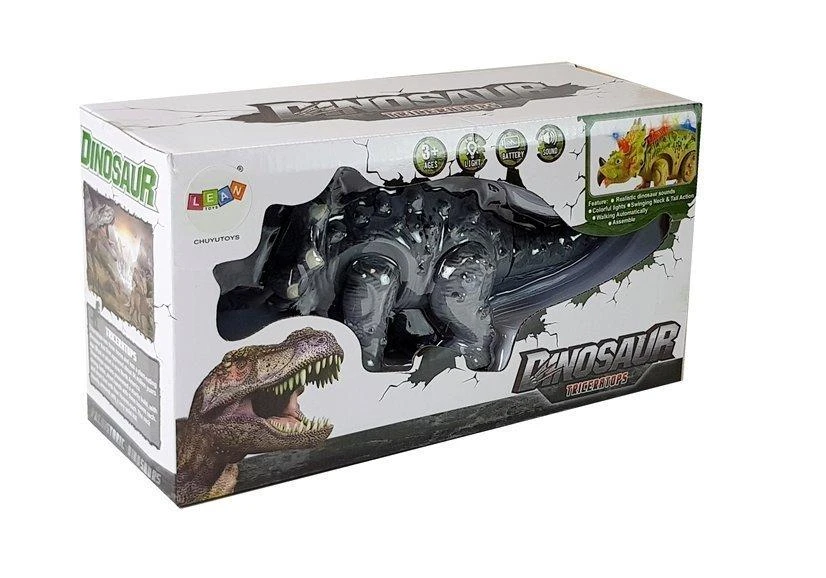 Žaislinis dinozauras Triceratops su šviesos efektais