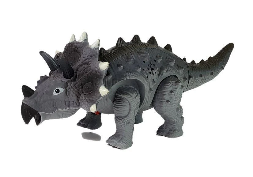 Žaislinis dinozauras Triceratops su šviesos efektais