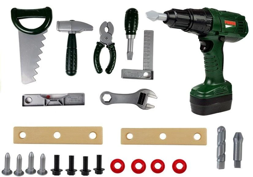 Lean Toys Vaikiškas gręžimo įrankių rinkinys su priedais