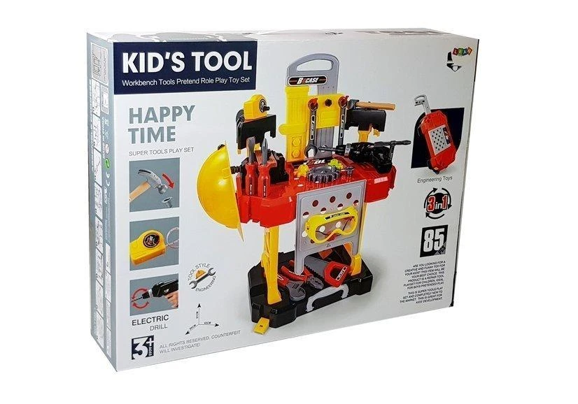 Žaislinis lagaminas-dirbtuvės Lean Toys, 85 detalės