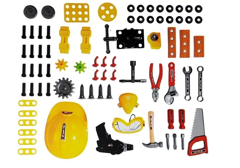 Žaislinis lagaminas-dirbtuvės Lean Toys, 85 detalės